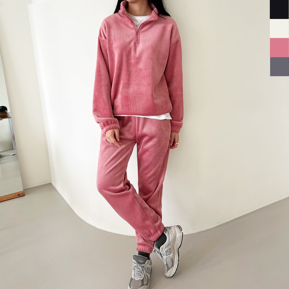 기모 반집업 골덴조거상하세트