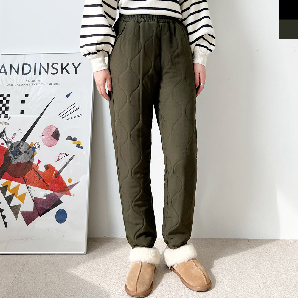 퀄팅패딩조거팬츠