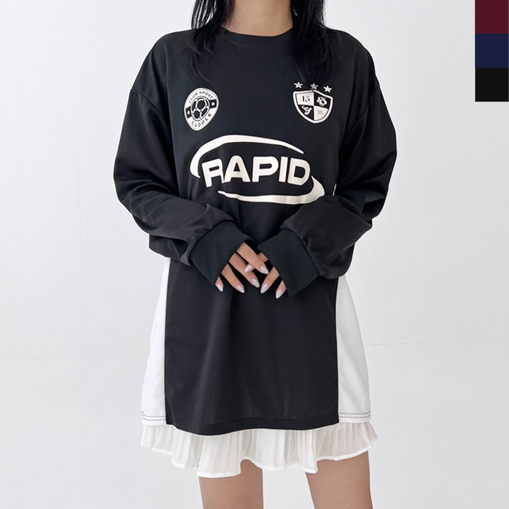 오버핏 스포츠 유니폼 럭비 풋볼 져지 티셔츠