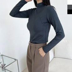 퍼펙트핏 숄더 라인 반목폴라 티셔츠(기모안감)