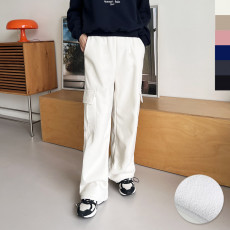 골덴카고와이드스트링팬츠-후리스안감