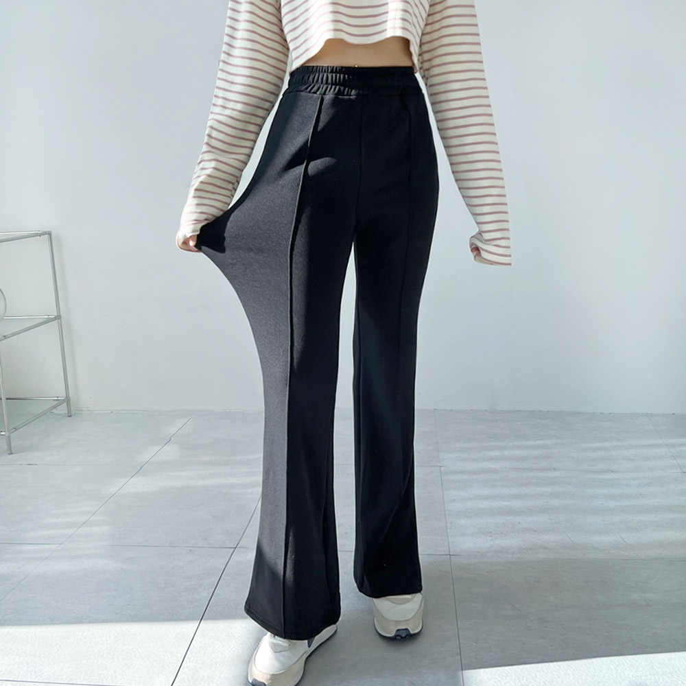 밍크부츠컷날씬슬림밴딩팬츠-밍크안감