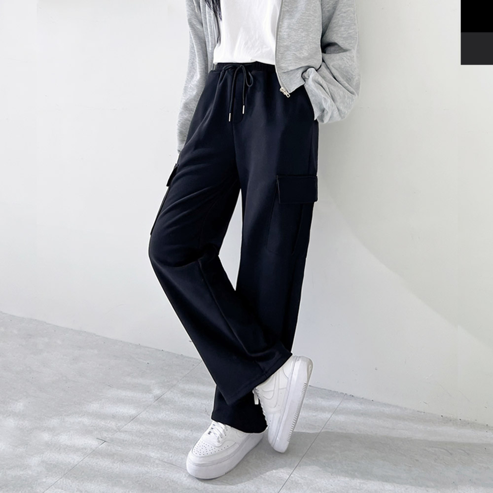 윈터 카고 와이드팬츠-스웨이드안감