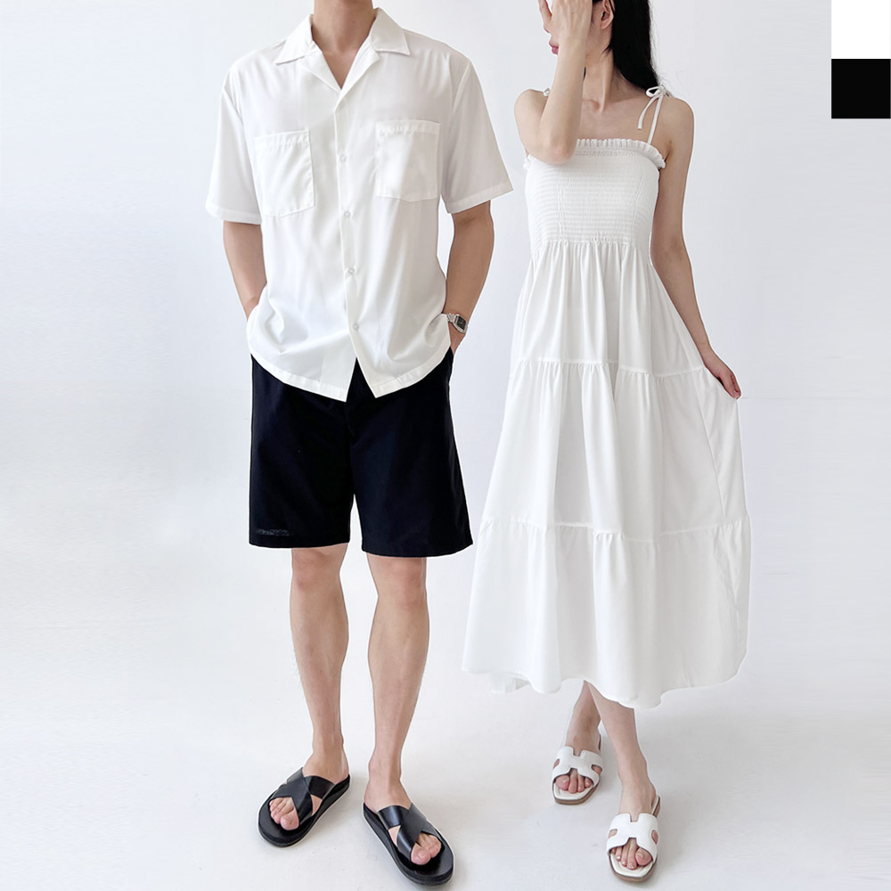 커플비치웨어 휴양지룩 바캉스룩 해변룩 신혼여행 시밀러룩 커플룩