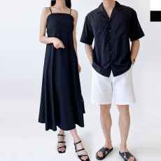 커플 여름 파티 드레스 신혼여행 피로연 이브닝 브라이덜샤워 커플룩