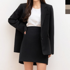 오버핏자켓스커트세트