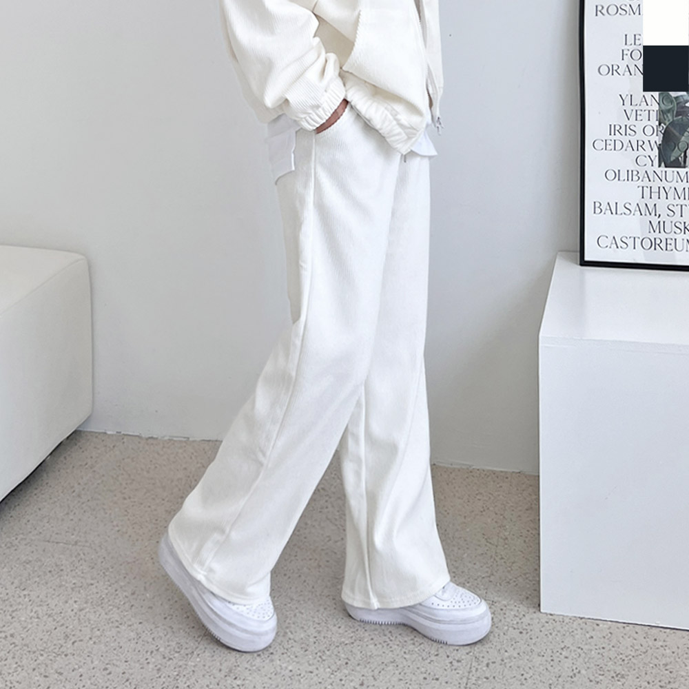 베어곰 코듀로이 와이드팬츠