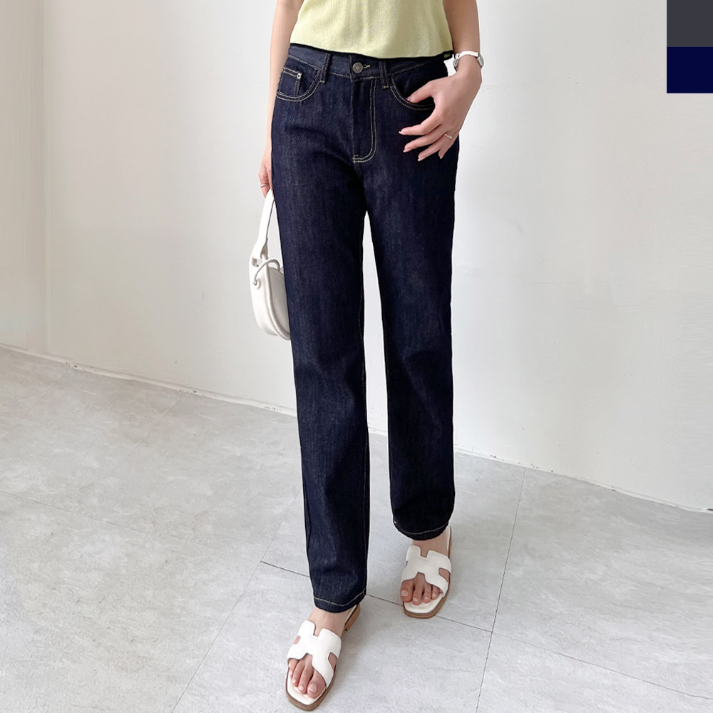 논페이드이염없는생지일자데님