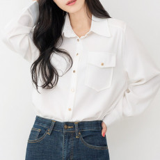 원포켓카라블라우스