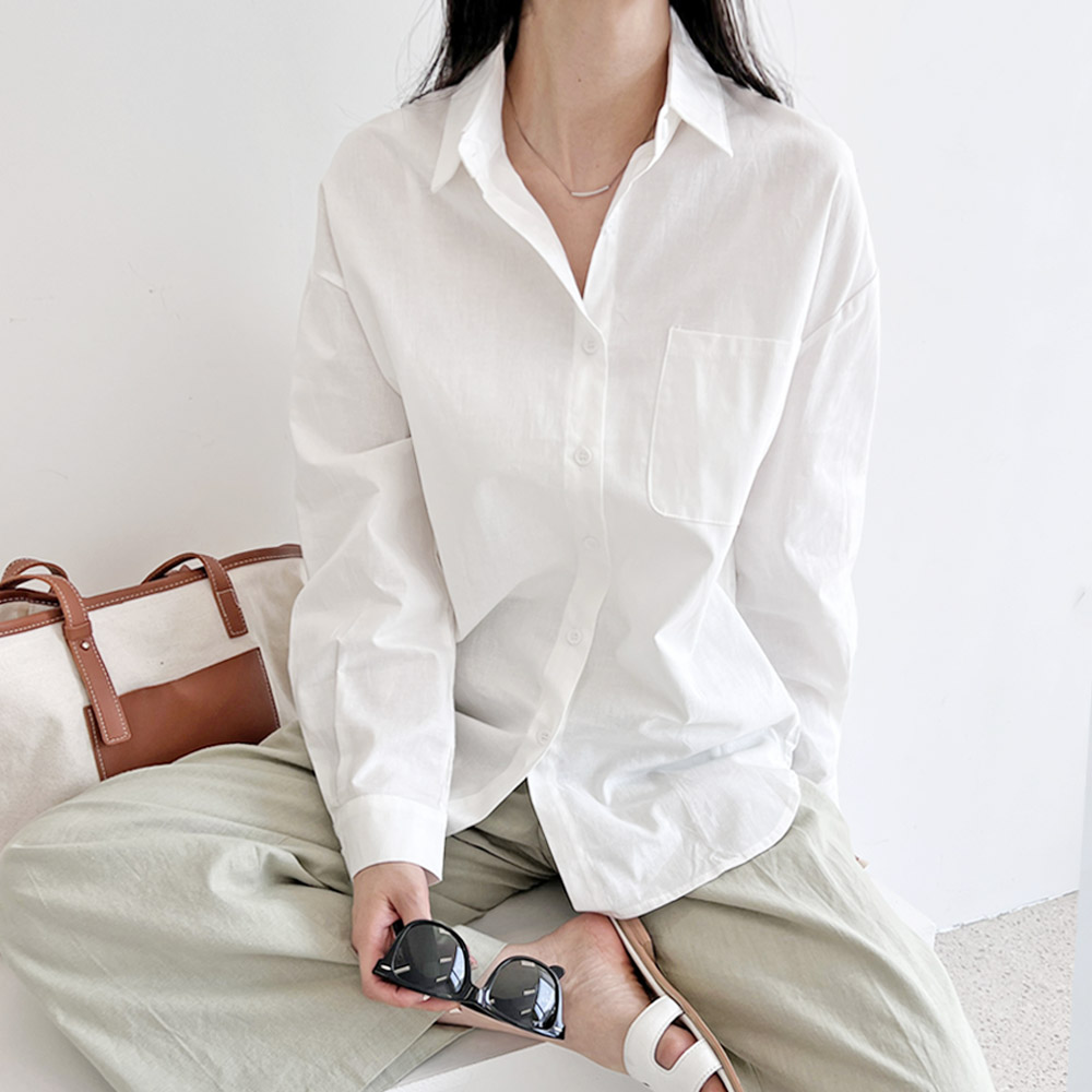 어반 오버핏 린넨 남방 셔츠블라우스