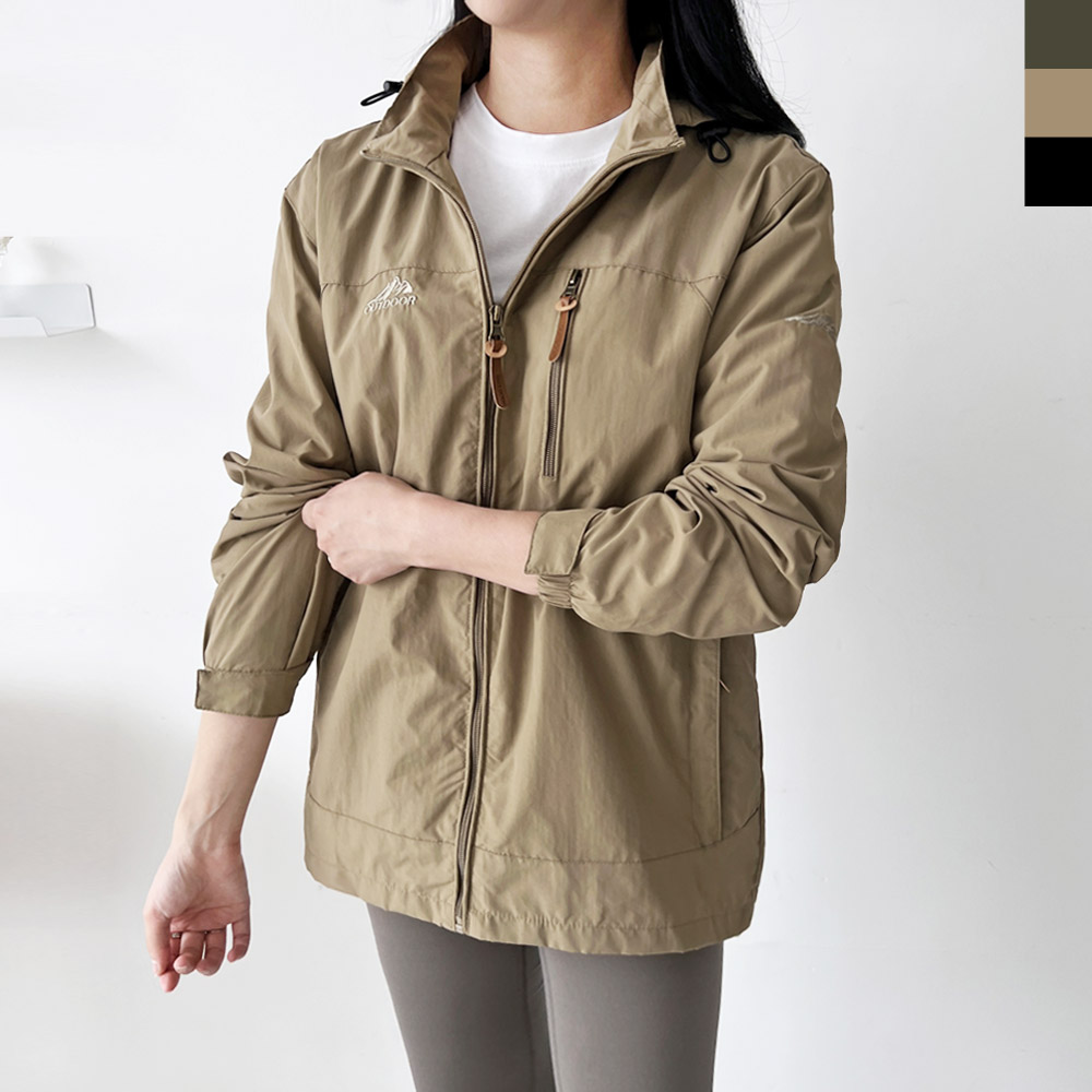 아웃도어 윈드브레이커-모자탈부착