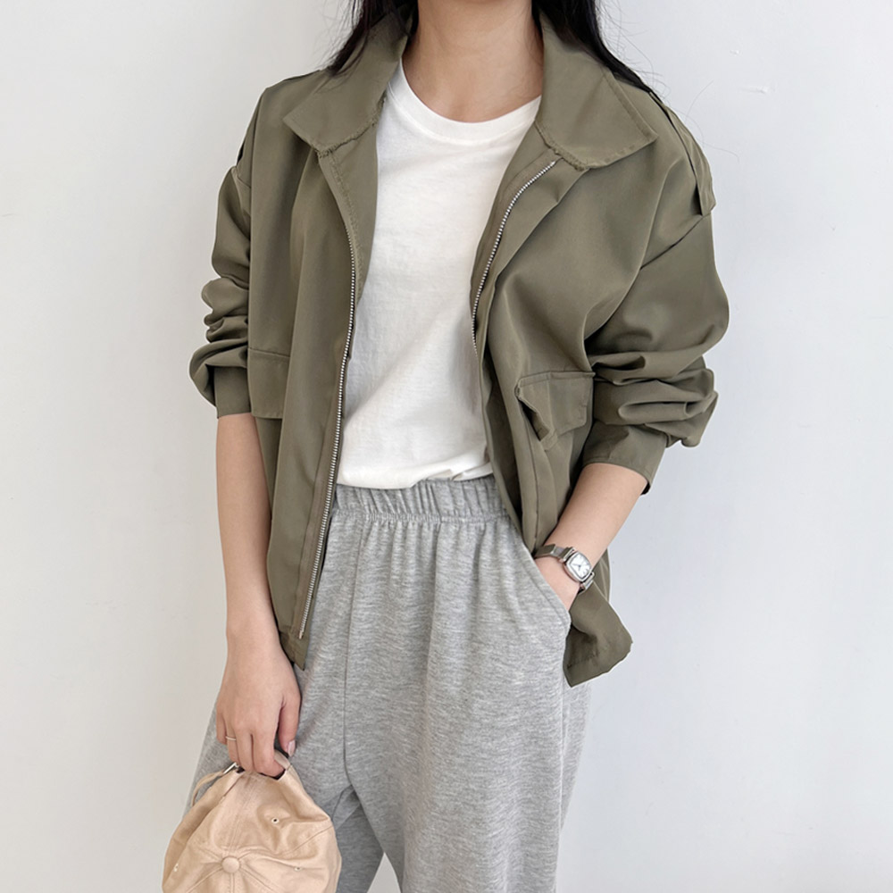 오버핏 야상바람막이