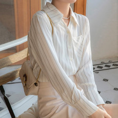 스트라이프셔츠블라우스