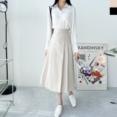 핀턱주름플리츠스커트_벨트포함