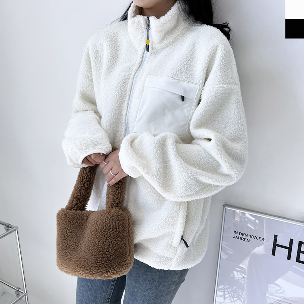 레트로 양털후리스 뽀글이 집업자켓