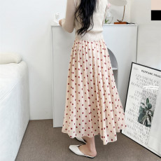 밴딩쉬폰도트땡땡이롱스커트