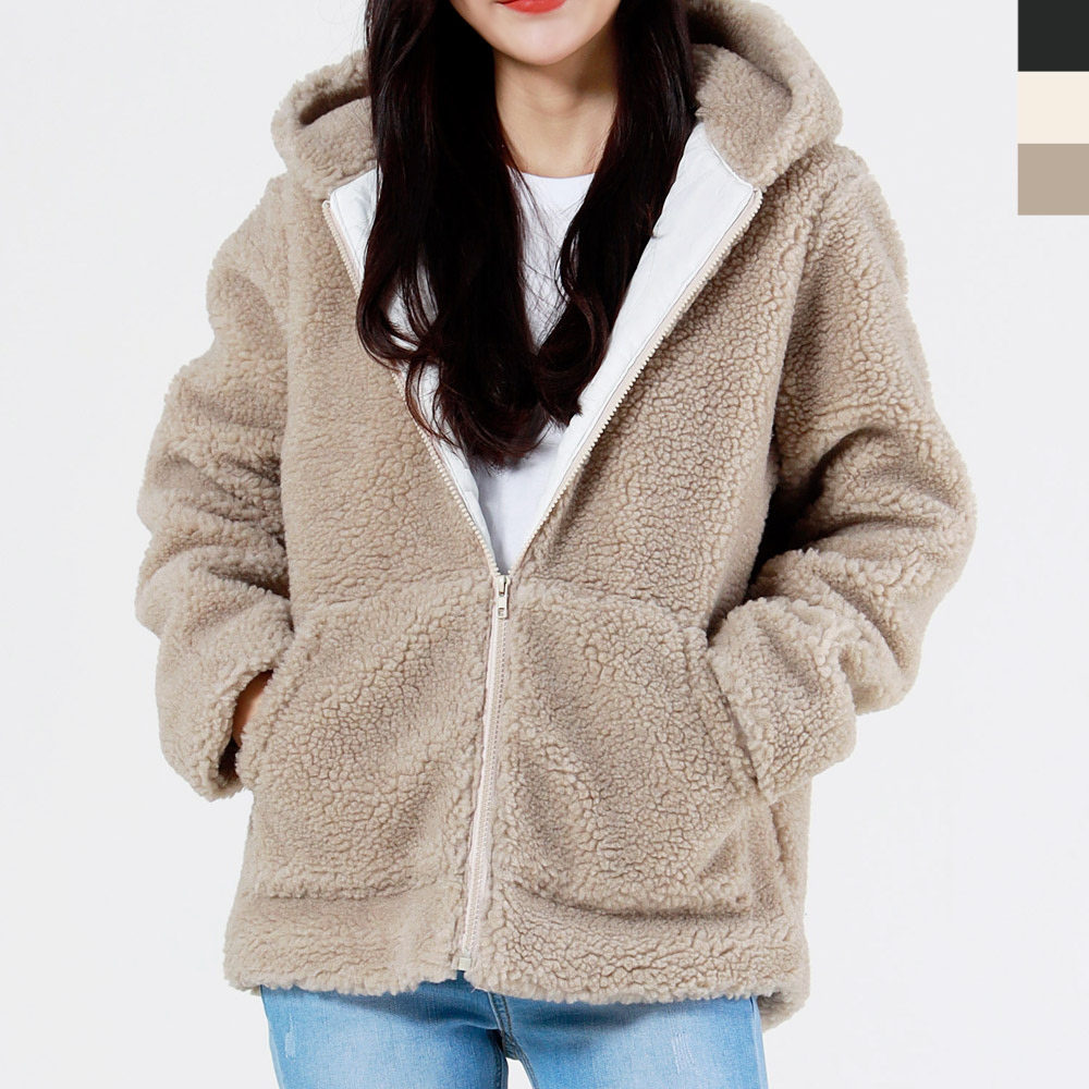 뽀글이후드집업