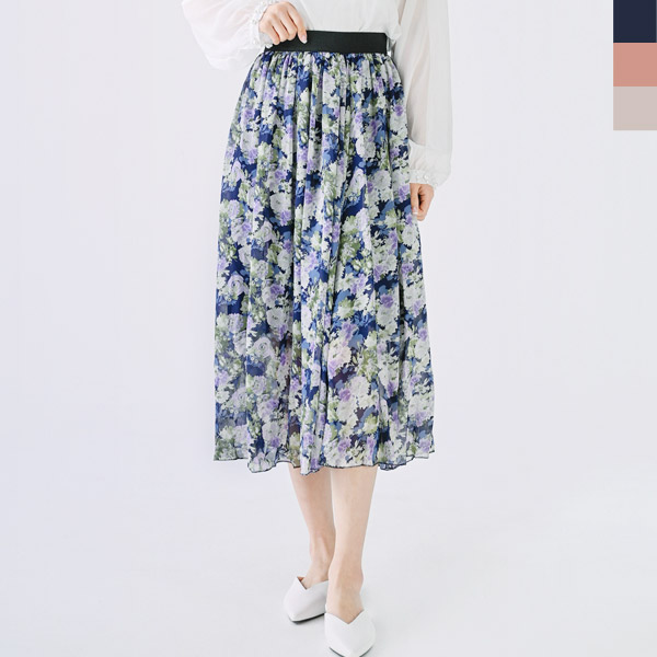 꽃무늬밴딩스커트