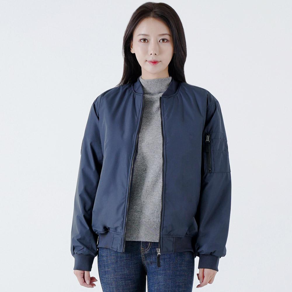 커플블루종패딩항공점퍼