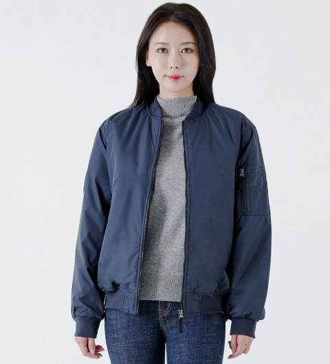 커플블루종패딩항공점퍼