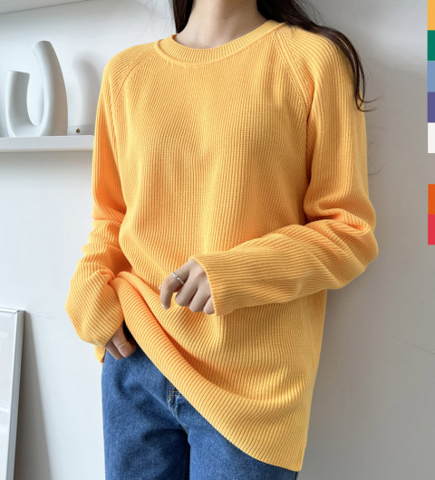 오버핏무지개하찌니트티